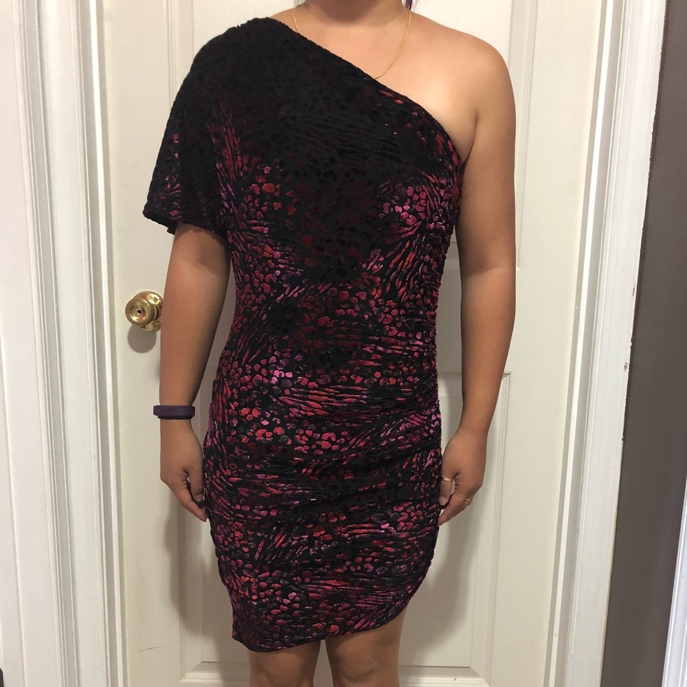 Velvet one shoulder dress from Victoria’s Secret